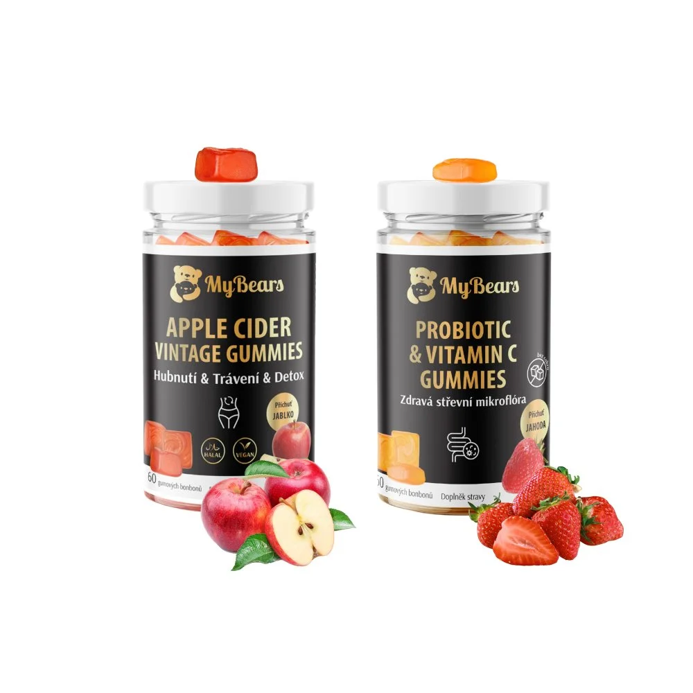 Balíček Trávení & střevní mikroflóra — kombinace probiotik a jablečného octa s chromem — MyBears
