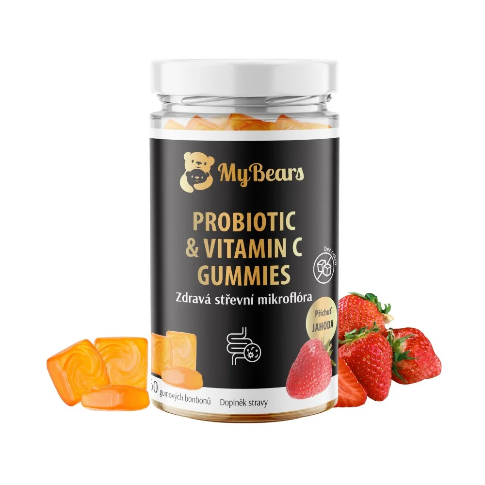 Gumoví medvídci Zdravá střevní mikroflóra s Bacillus coagulans 1 mld KTJ a vitamínem C — MyBears